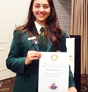 Neha Salahuddin at the Public Speaking Competition