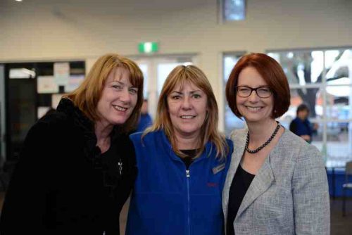 Joanne Ryan with former member for Lalor, Julia Gillard