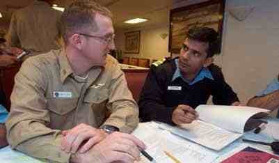 US and Indian Navy officers during Exercise Malabar 2007. Photo US Navy