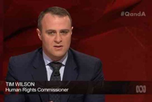 Tim Wilson during Q&A program on ABC TV @ABC