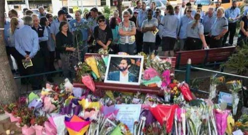 Vigil for Manmeet, held at the site of attack