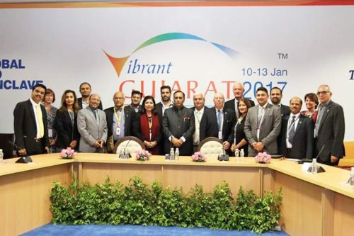 The AIBC delegation at Vibrant Gujarat 2017.