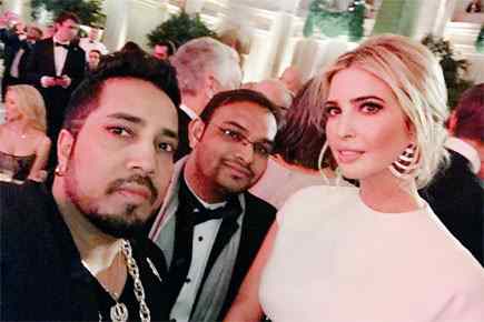 Mika Singh at pre-inauguration dinner for Donald Trump - selfie with Ivanka Trump