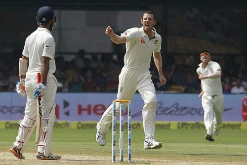 Josh Hazlewood rattled India with a six-wicket haul ©BCCI