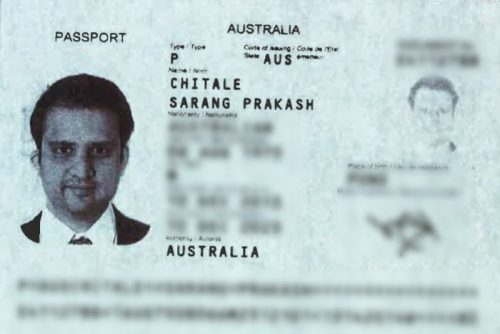 The passport photo has been released of fake doctor Shyam Acharya who worked in NSW health system for 11 years before leaving the country. Picture Supplied