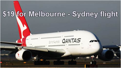 $19 flights - Qantas