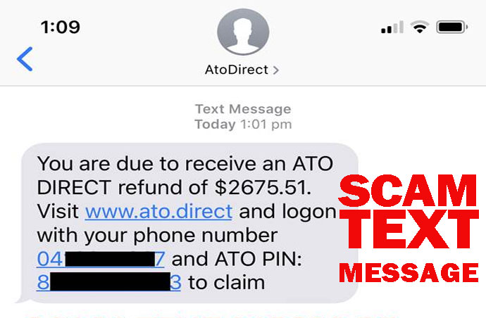 Scams Text Messages ATO