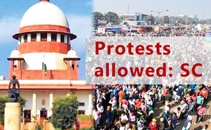 Protests can continue says Supreme Court