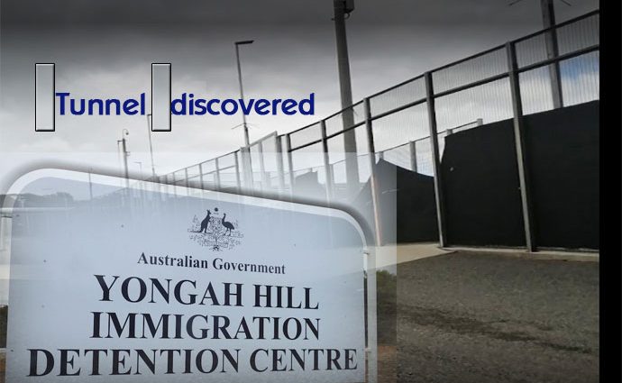 escape tunnel discovered in Yongah Hill Detention Centre