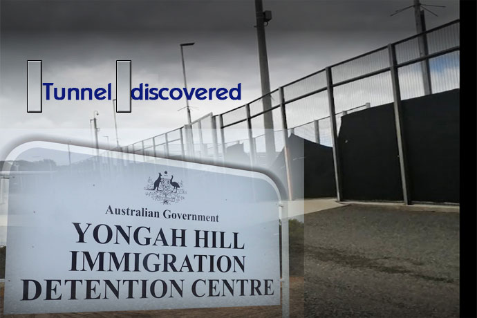 escape tunnel discovered in Yongah Hill Detention Centre