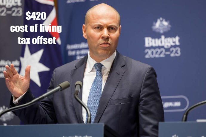 Josh Frydenberg Budget 2022 tax offset