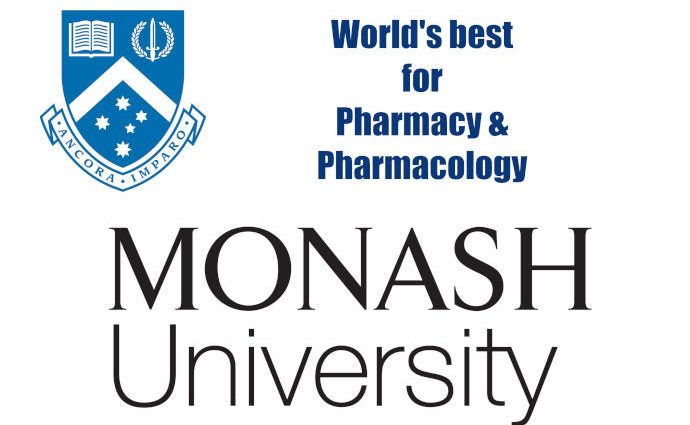 Monash University World # 1 for Pharmacy and Pharmacology