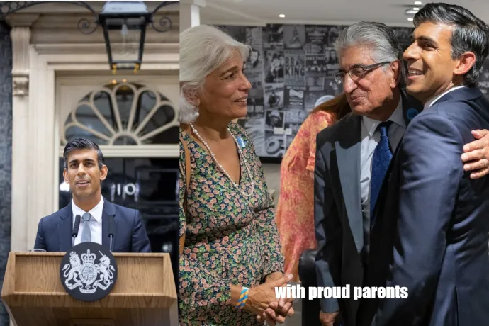 PM Rishi Sunak with proud parents