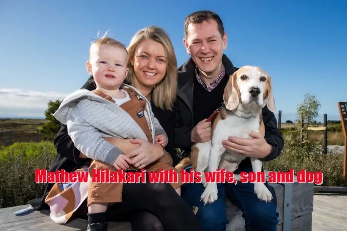New Labor candidate for Point Cook Mathew Hilakari and his young family