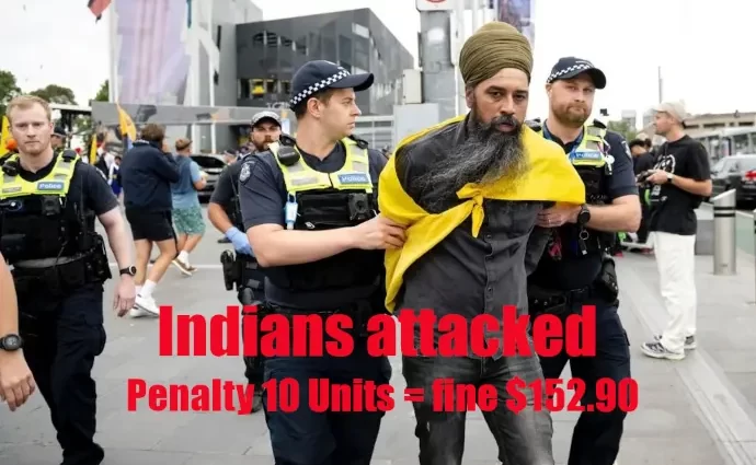 Indians Attacked - $152.90 fine