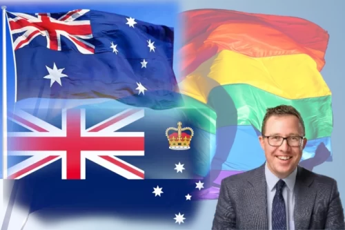Jeo McCracken - Gay Flag-v Aus flag-inset