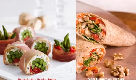 Recipes Vegetarian Hummus Wraps Prosciutto Sushi Rolls - BT