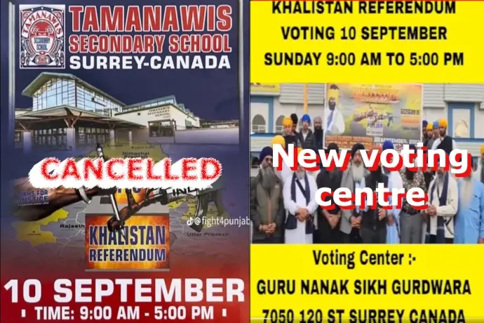 Khalistan Referendum cancelled Tamanawis Secondary School Canada
