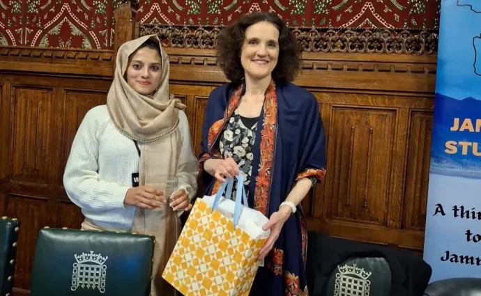 Yana Mir with Theresa Villiers